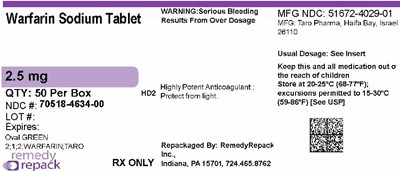 Mm1 (Warfarin Sodium 2.5mg 70518 4634 00)